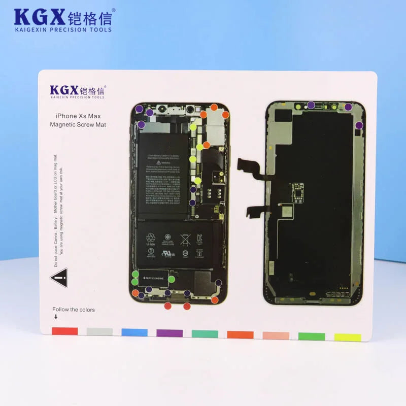 KGX Screw Storage Magnetic Pad Screw Memory Mat For iP X-15 ProMax Storage Screw Memory Positioning Maintenance Work Pad