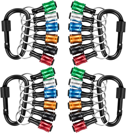 12PCS Bit Holders 1/4 Socket,Screwdriver Bit Holder for Impact Driver Drill Bit Keychain Extension Bar Quick Release Easy Change