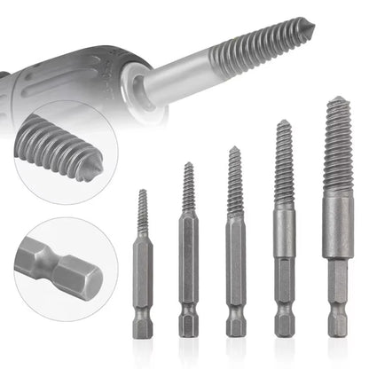 5/10pc Hex Shank Broken Head Screw Extractor Set - Electric Drill Tool Kit for Removing Stripped Screws Screwdriver Extractors