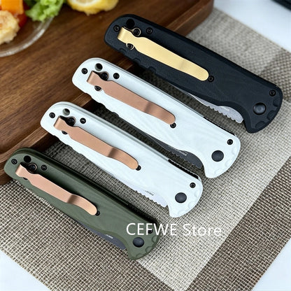 Premium BM 4300BK-02 CLA EDC Pocket Folding Knife D2 Steel Non-slip G10 Handle with Clip Daily Carry EDC Outdoor Camping Gear