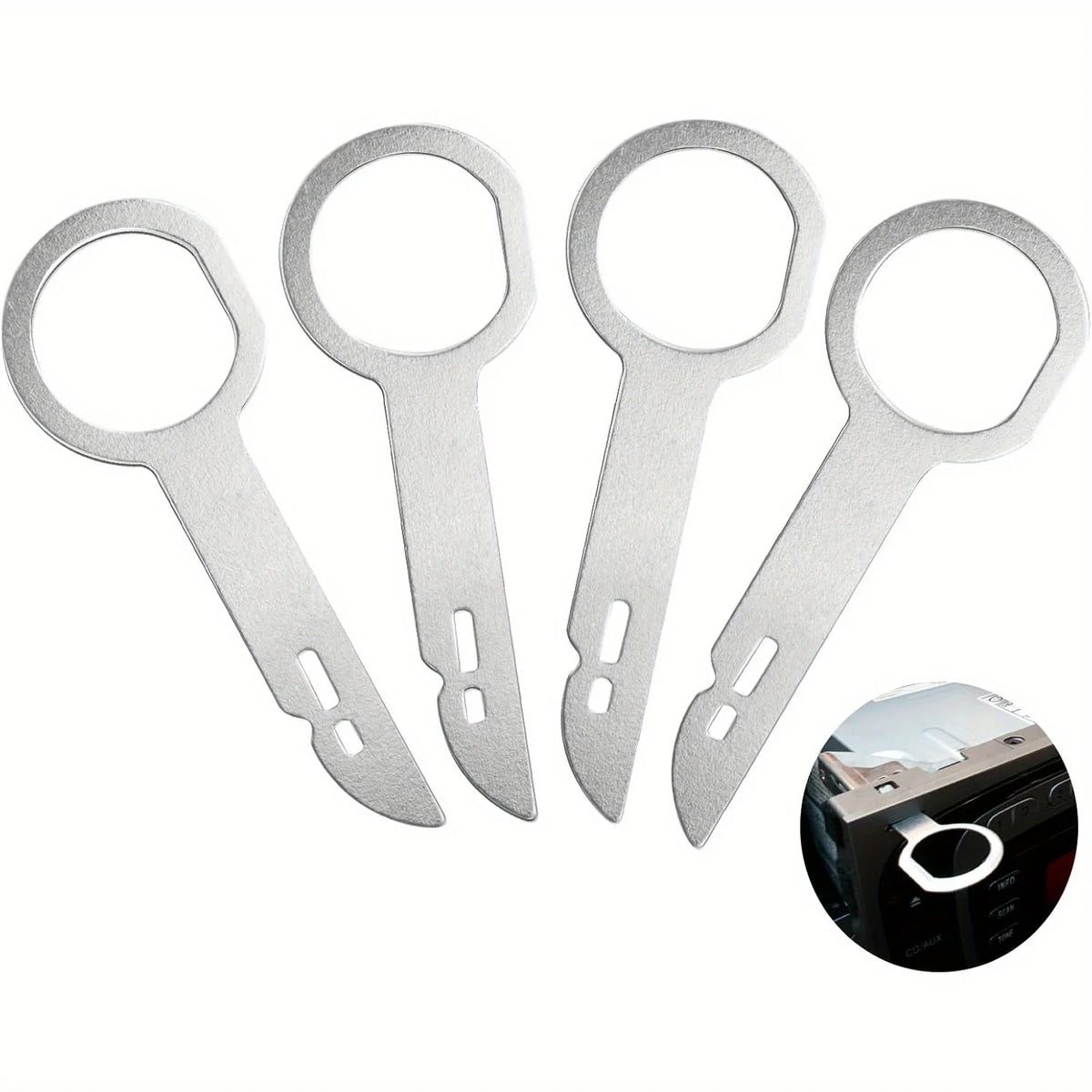 4Pcs Radio Stereo Removal Extractor Key Release Pin Head Unit Audio Install Tool For Volkswagen Audi Mercedes Benz BMW Car Parts