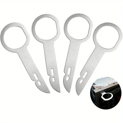 4Pcs Radio Stereo Removal Extractor Key Release Pin Head Unit Audio Install Tool For Volkswagen Audi Mercedes Benz BMW Car Parts