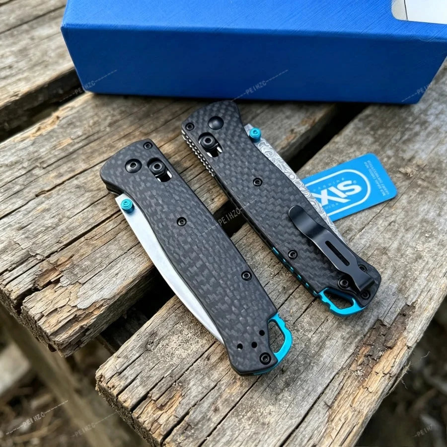BM 535 Bugout Ax Lock Folding Knife, S90V / Damascus Blade Outdoor Camping Hiking EDC Fishing Knife Jungle Adventure Tool Gift