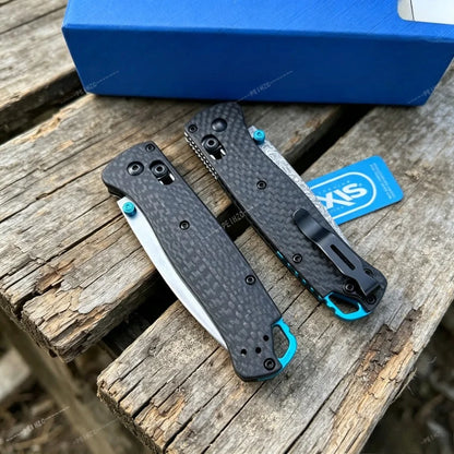 BM 535 Bugout Ax Lock Folding Knife, S90V / Damascus Blade Outdoor Camping Hiking EDC Fishing Knife Jungle Adventure Tool Gift