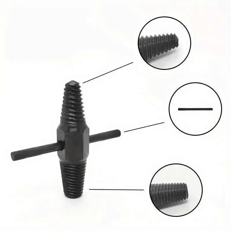 1Set Dual Purpose Pipe & Faucet Screw Extractor Tool for Removing Broken Stripped Or Damaged Bolts Home Repair Kit