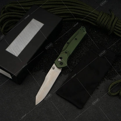 Osborne S30V Satin Plain Blade BM 940 Folding Knife with Pocket Clip High-quality Outdoor Preferred Picnic Cutting Knives