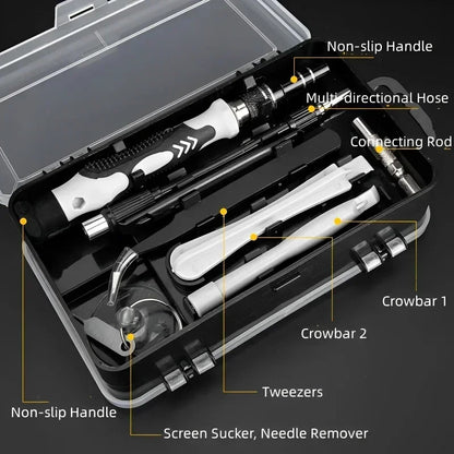 TINSOL 115 in 1 Multifunctional Magnetic Screwdriver Set Screw Driver Bits PC Computer Phone Watch Repair Hardware Tool Kit