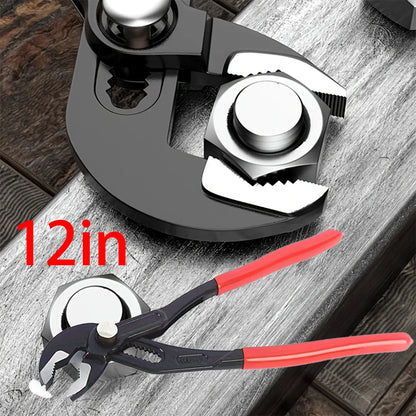 Water Pump Pliers Notch Pliers Self-Locking Pipe Pliers Multifunctional Automatic Adjustment Household Faucet Universal Wrench