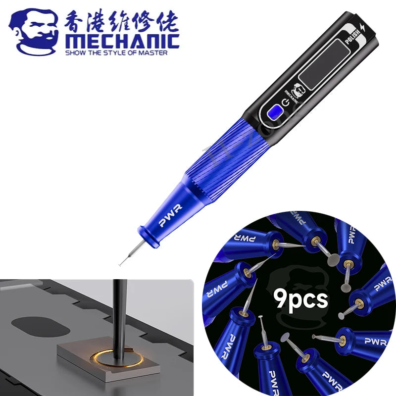 MECHANIC PWR  Multi-function Electric Polishing Pen for Mobile Phone Repair Motherboard PCB IC CPU Cutting Polishing Pen Tool