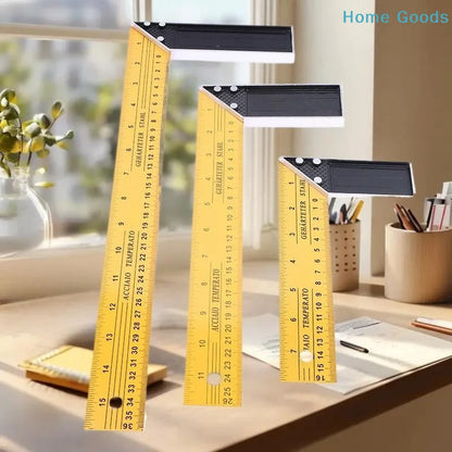 L-shaped High Precision Scale Multifunctional Corner Ruler Metal Carpentry Squares For Woodworking Building And Framing Design