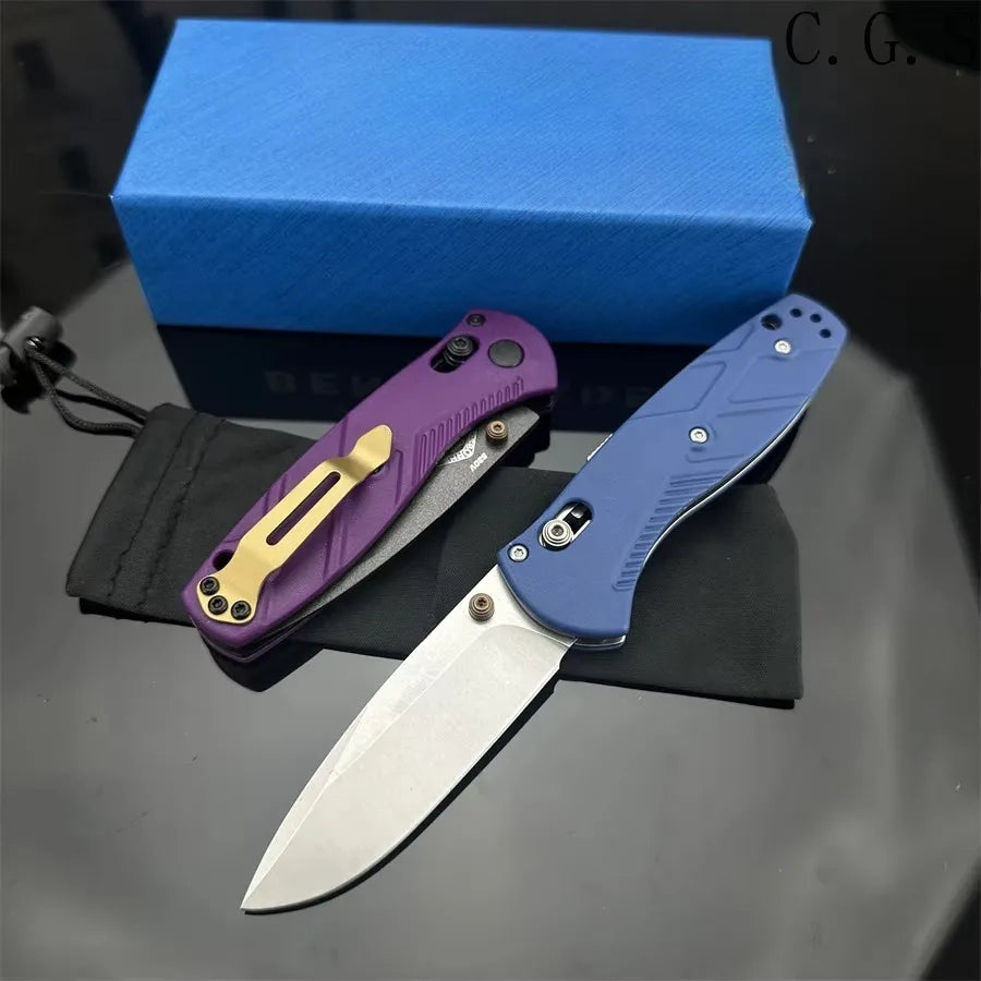 BM 585 Knife Mini-Barrage Assisted Folding Knife Outdoor Hunting Camping Survival Pocket EDC Tool Multitools Hand Knife