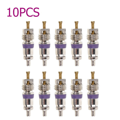 100-10pcs Copper R134a Car A/C Air Conditioning Valve Cores Automobile Universal Exterior Repair Components A/C Valve Cores