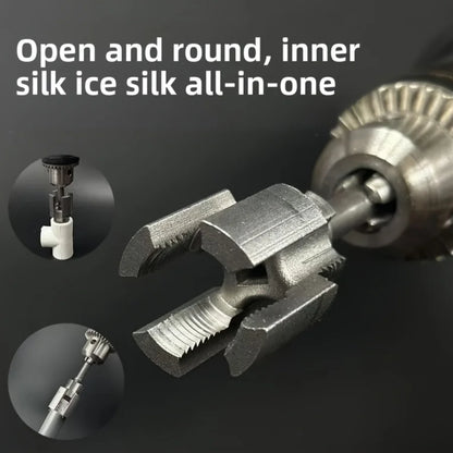 New Integrated Interior and Exterior Water Pipe Threading Tool 4 Points 6 Points Universal Electric Drill Threading Tool