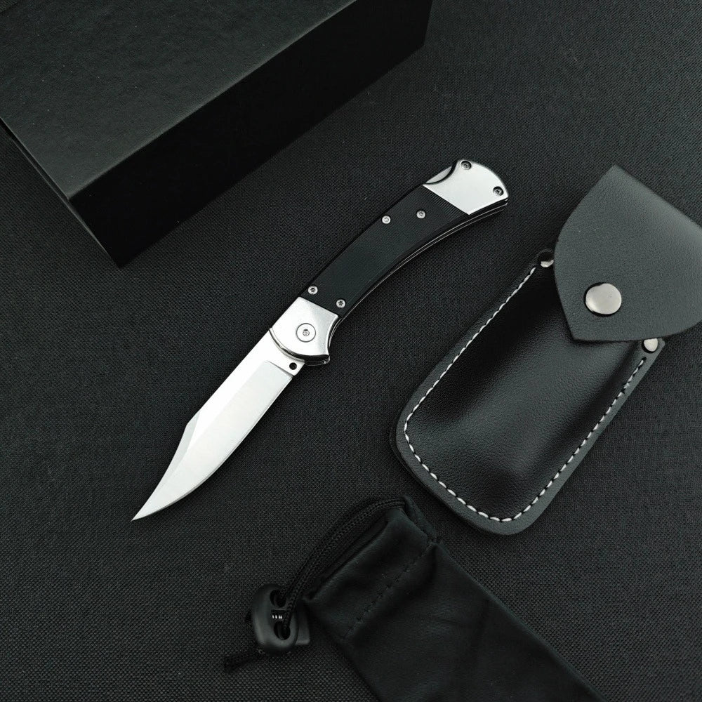 EDC Portable Folding Knife High Hardness Wear-resistant Blade G10 Handle Outdoor Camping Hiking Fishing Wild Climbing Exploration Multi-functional Tool