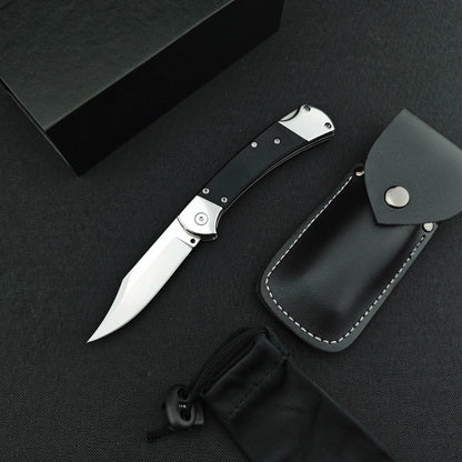 EDC Portable Folding Knife High Hardness Wear-resistant Blade G10 Handle Outdoor Camping Hiking Fishing Wild Climbing Exploration Multi-functional Tool