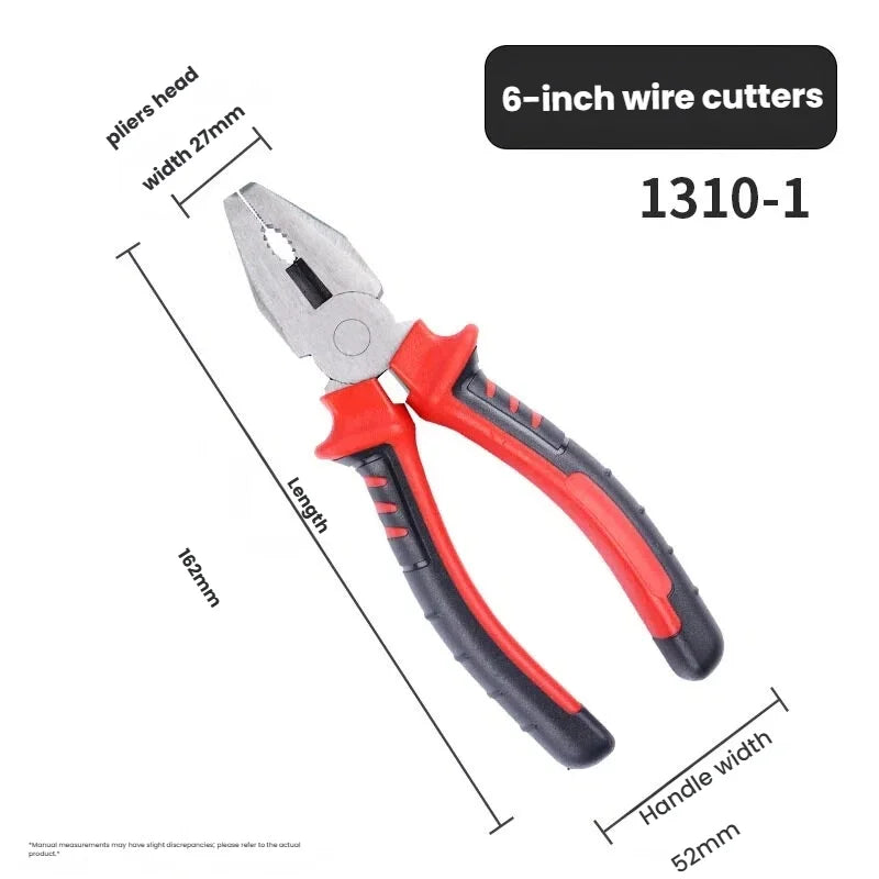 6 Inch 8 Inch Pliers Set, Needle Nose Pliers, Diagonal Cutting Pliers, Wire Cutters, Multifunctional Hand Tools for Electrician