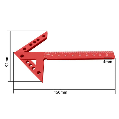 1/2PCS Woodworking Marking Tool Set,Center Line Scriber&45/90° Layout Square, Multi-Angle Plastic Measuring Gauge for Carpenters