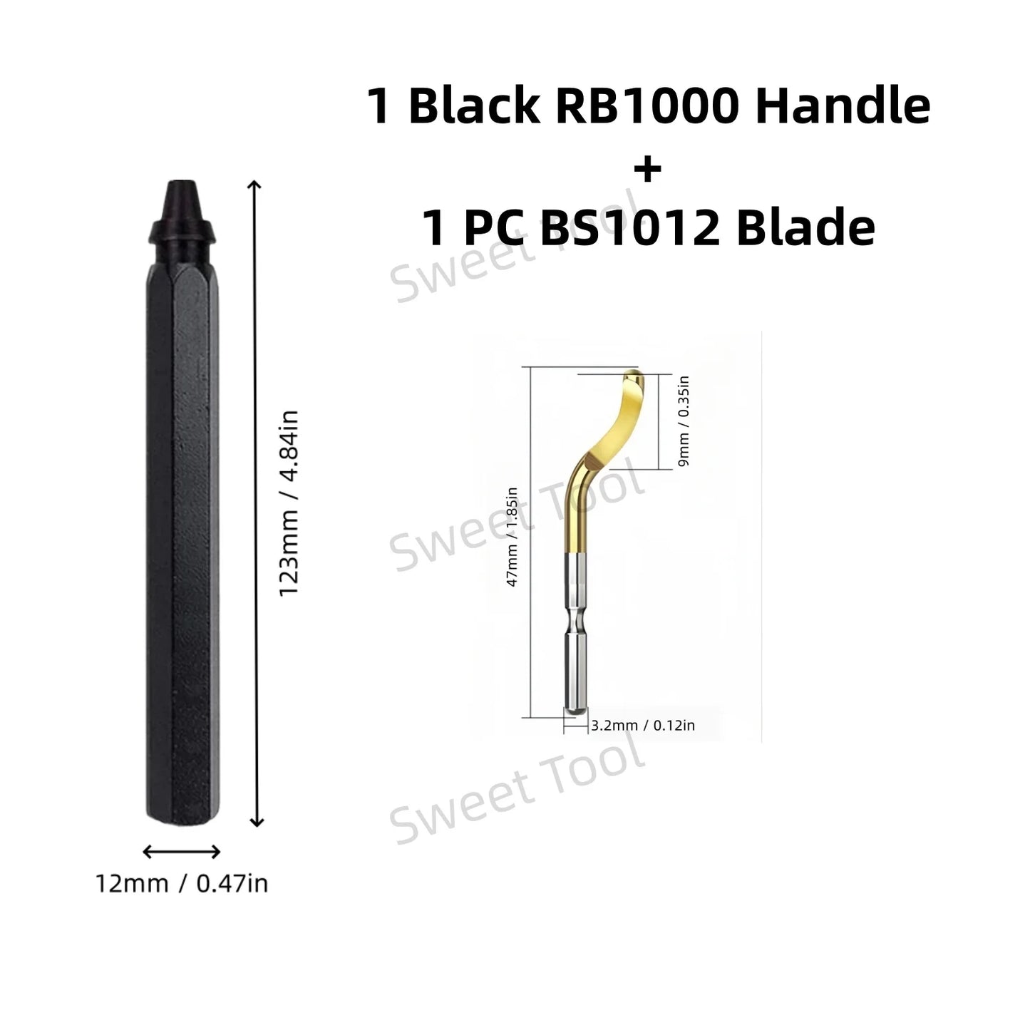 Deburring Tool Metal Handle with 1/10/11 Swivel Blades Burr Removal Reamer Tool for Plastic Metal Copper PVC Resin 3D Printing