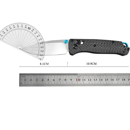 BM 535/533-3 Bugout AXIS LOCK Outdoor Folding Blade Knife Pocket Wilderness Adventure Backpacking Utility Cutter Carbon Fiber Durable Handle Camping Hiking Fishing Compact Tools Gift