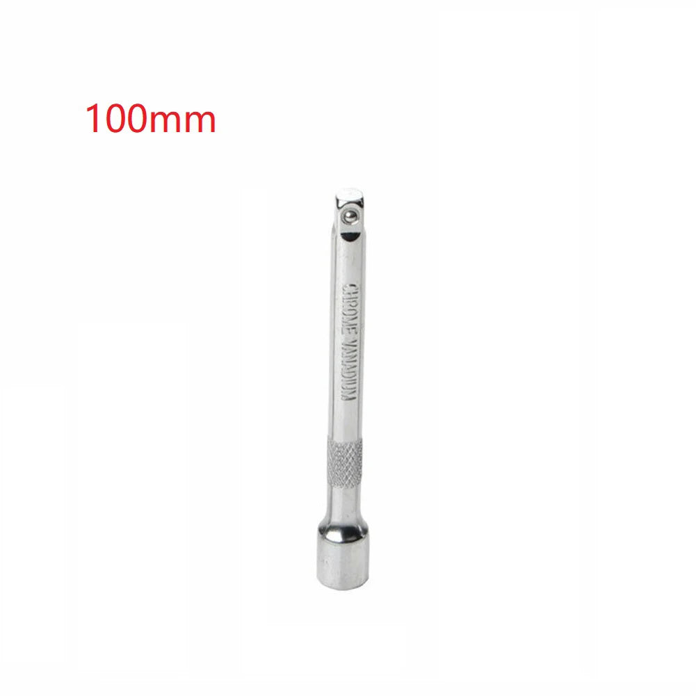 1pcs 1/4 Inch Socket Ratchet Wrench Extension Bar 50/100/150mm Long Bar Steering Sleeve Connecting Rod Socket Extender Hand Tool