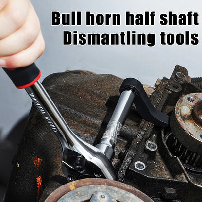 Angle Type Half Axle Disassembly Tool,Drive Pry Bar Adapter Used for Open-end Wrenches,Disassembling Axles Repair Tool