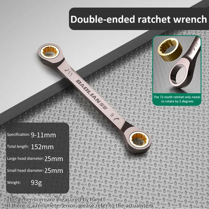 1Pc Dual-use Torx Wrench 6MM-27MM Dual Directional Plum Blossom Ratchet Wrench Universal Spanners for Car Repair Tools Hand Tool