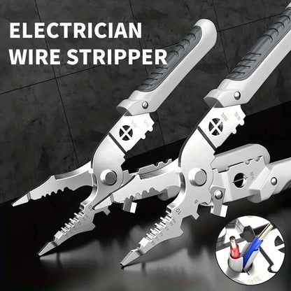 Multifunctional Wire Stripper, Electrician Crimping & Cutting Pliers, Universal Hardware Tool
