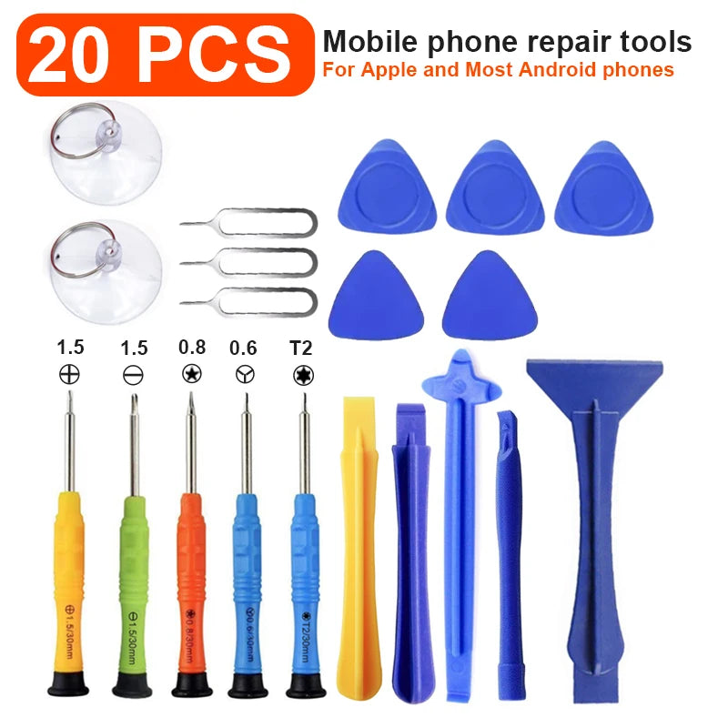 20/34/46PCS Multi-functional Repair and Disassembly Tool Kit, Including Pry Bars Screwdriver, For Mobile Phone and tablet repair