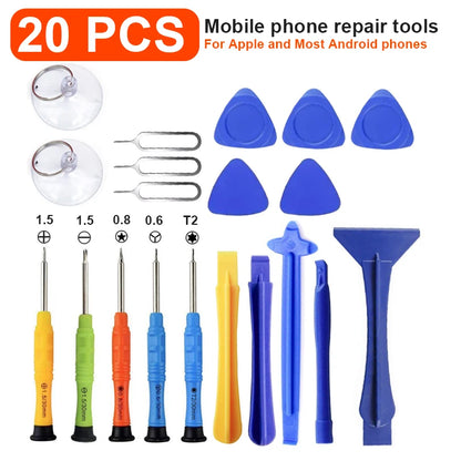 20/34/46PCS Multi-functional Repair and Disassembly Tool Kit, Including Pry Bars Screwdriver, For Mobile Phone and tablet repair