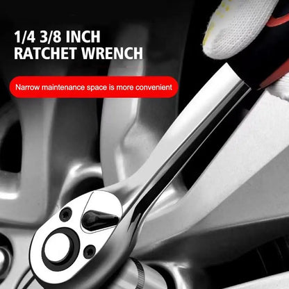 1/4 Inch Ratchet Wrench 24 Tooth Drive Ratchet Socket Wrench Tool Multi-funtion DIY Hand Tool Auto Repair Hardware Tool 2026