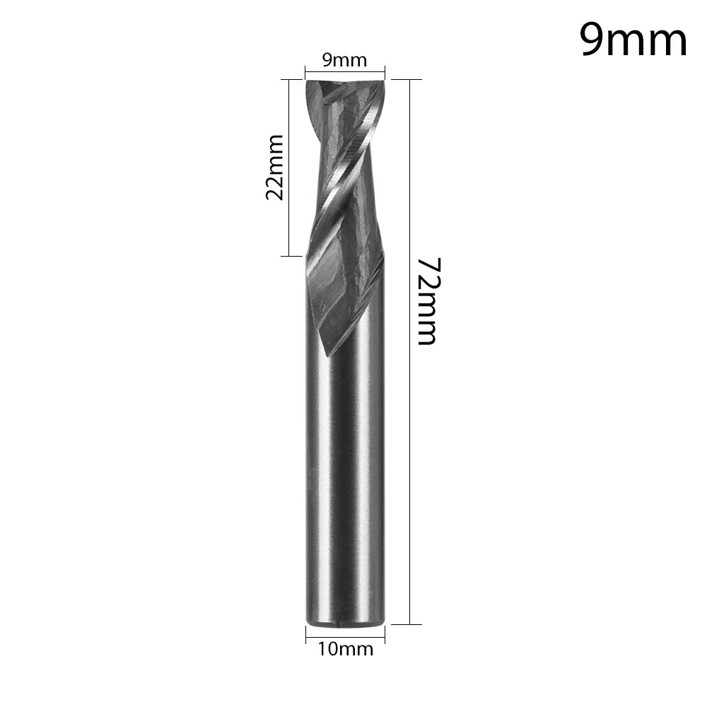 1/5pcs Steel 1-12mm Machine Tool Wood-Cutter Tools Woodworking Drill Bits CNC Straight Shank Milling Cutters Mill Cutter