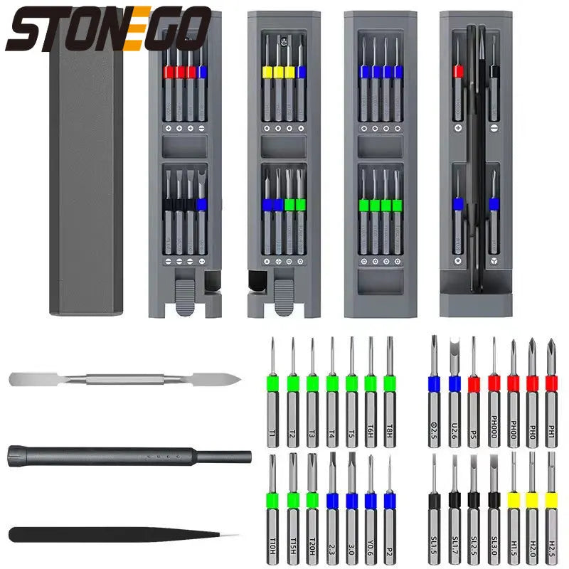 Precision Electric Screwdriver Set Cordless Rechargeable Power Screw Driver Kit with Magnetic Bits for Phone iPhone Laptop Mac PC Computer Watch Camera Repair Specialty Shaped Fasteners Hardware Tools