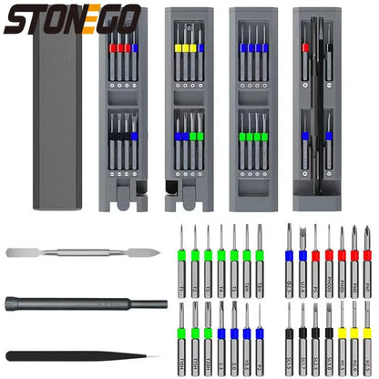 Precision Electric Screwdriver Set Cordless Rechargeable Power Screw Driver Kit with Magnetic Bits for Phone iPhone Laptop Mac PC Computer Watch Camera Repair Specialty Shaped Fasteners Hardware Tools
