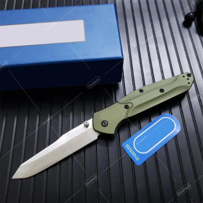 Ideal Gift for Men BM 940 Folding Knife S30V Satin Plain Blade Green / Black Aluminum Handle Compact Utility EDC Tools Camping Outdoor Pocket Knife