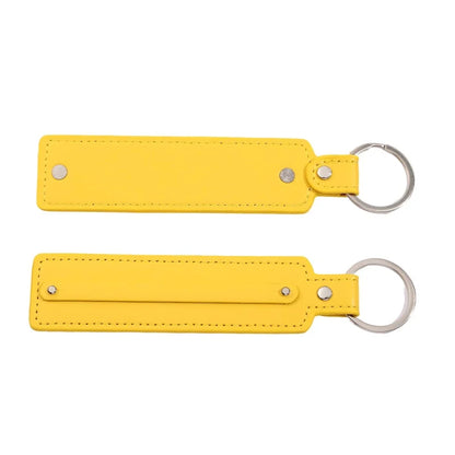 50pcs/lot PU Leather Keychain with 8mm Slide Bar Keyrings Key Holder Fit for 8mm DIY Slide Charms