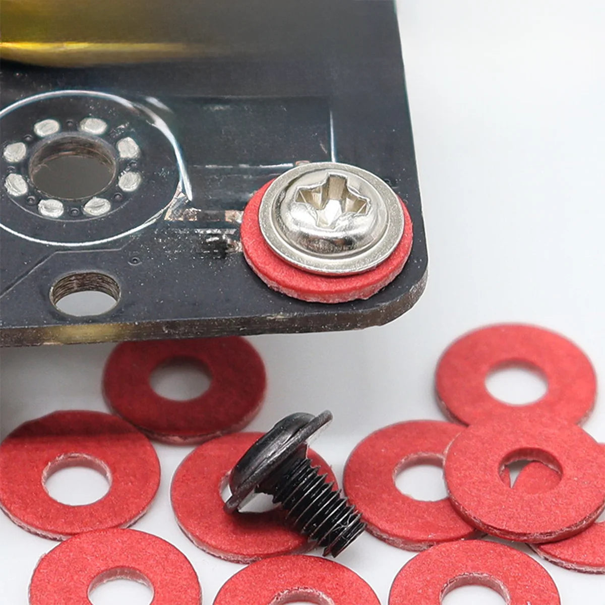 420 Red Steel Paper Washers - M2-M16 Paper Washers, Red Paper Gaskets, Insulating Fiber Flat Washers for Bolt Tightening.