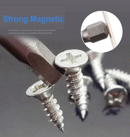 Electric Hexagonal Bit Screwdriver Socket Bit 8pcs 100mm Hex Head Allen Wrench Drill Bits Set New SAE Metric Allen Power Tool