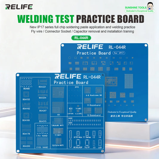 RELIFE RL-044R Welding Test Practice Board Connector Socket Removal and Installation Practice for Phone Repair Tools