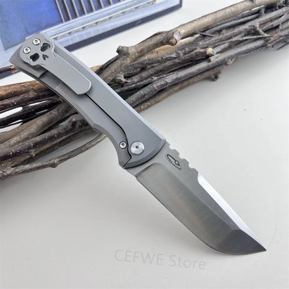 Ultramar Redencion 229 Folding Knife, Solid Titanium Alloy Handle and Sharp Blade, Portable EDC Pocket Knife Outdoor Camping Hiking Daily Cutting Tool