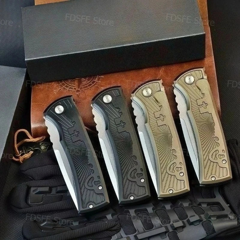 229 Premium D2 Steel Folding Knife with T6 Aluminum Handle, Lightweight Portable EDC Outdoor Utility Knife, Non-slip Cutting Tool, Perfect for Camping, Hiking, Fishing, Traveling and Daily Outdoor Household Tasks