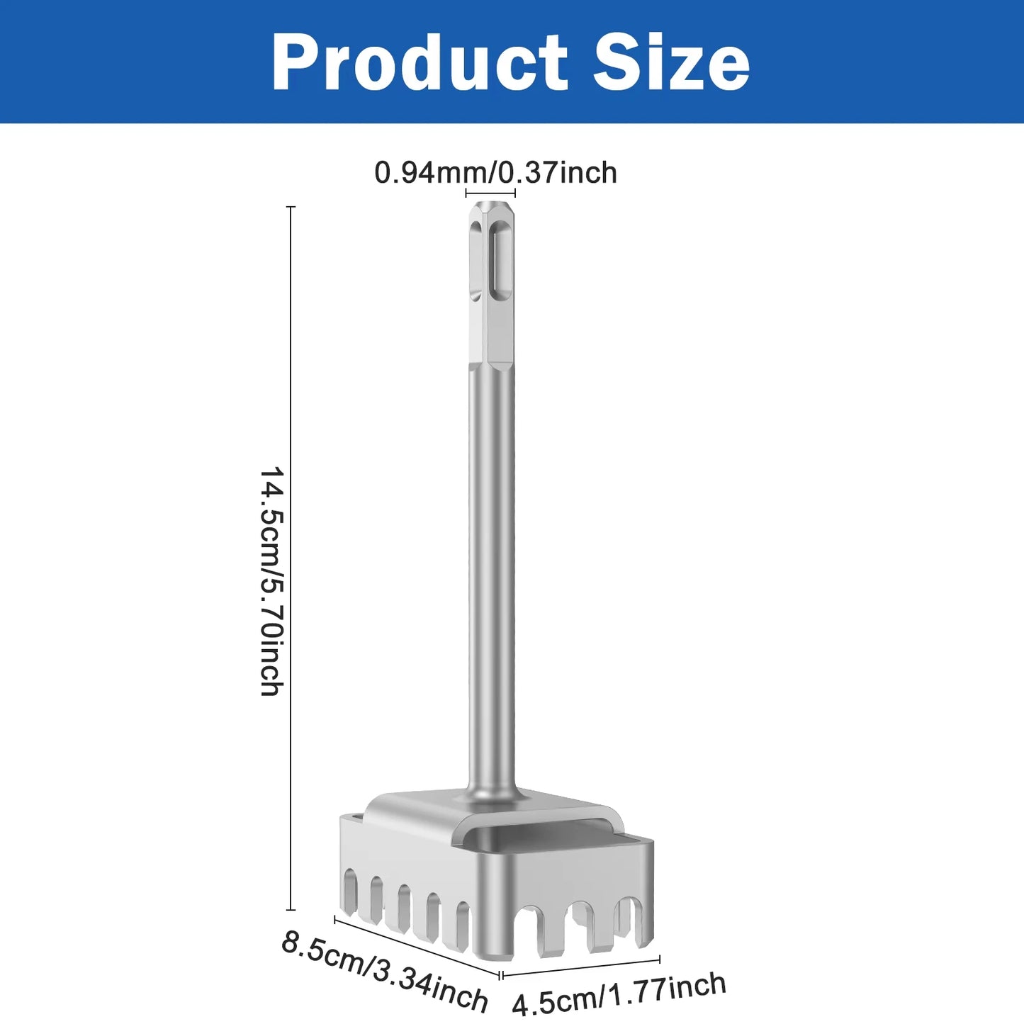 SDS plus Square Hole Opener Rotary Hammer Fast Wall Puncher for Electrical Box Installation Slotting Socket Tool