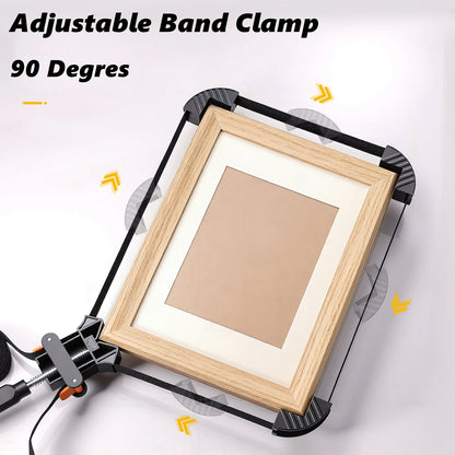 4M/6M 90 Degrees Right Angle Frame Clips Adjustable Corner Clamp Band Strap 4 Jaws Picture Frame Holder Woodworking Tools