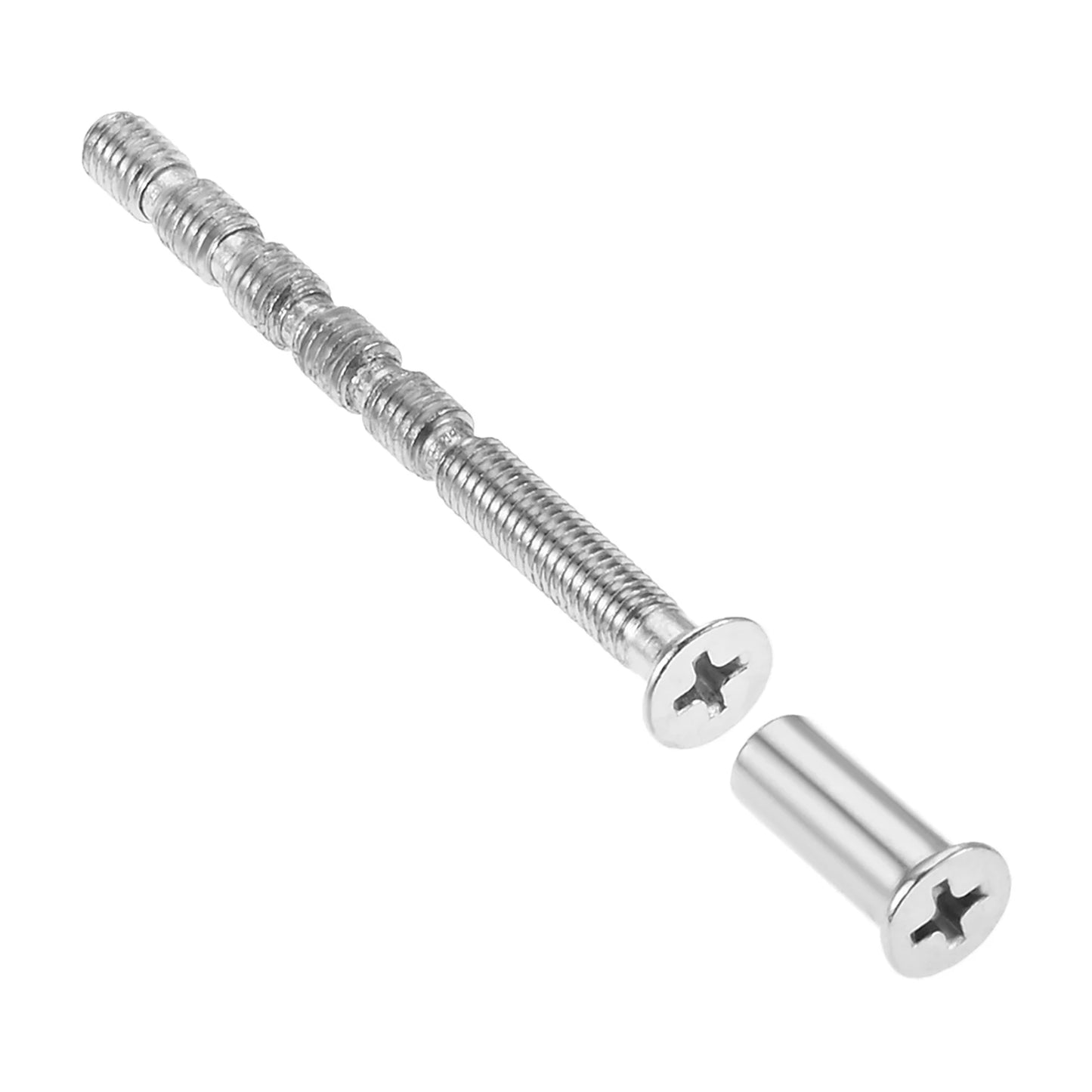 10 Sets 5mm Lock Rounded Head Iron Screw Door Handle Lever Bolt Connector Fixing Cutting Slot Hinge Screw for Door Lock Fixing