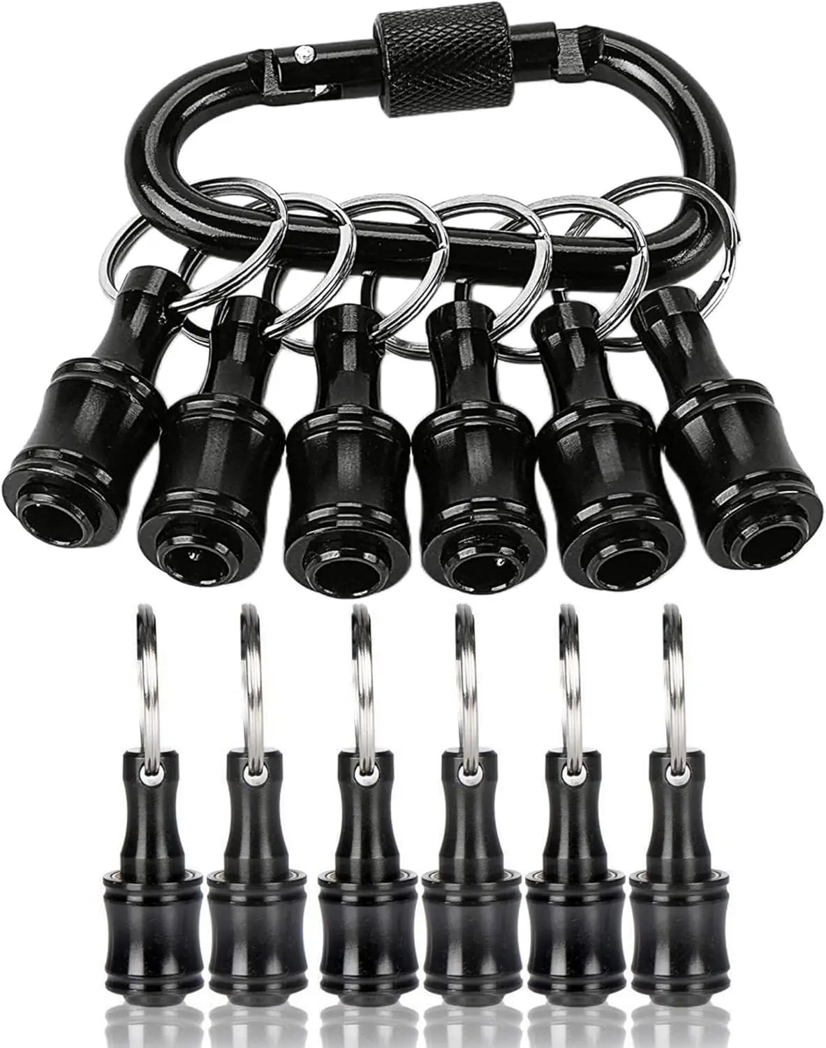 12PCS Bit Holders 1/4 Socket,Screwdriver Bit Holder for Impact Driver Drill Bit Keychain Extension Bar Quick Release Easy Change