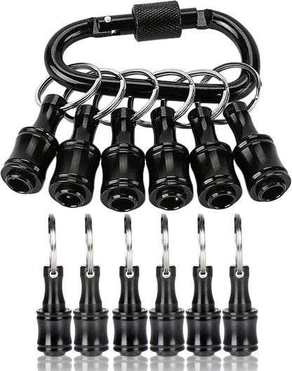 12PCS Bit Holders 1/4 Socket,Screwdriver Bit Holder for Impact Driver Drill Bit Keychain Extension Bar Quick Release Easy Change