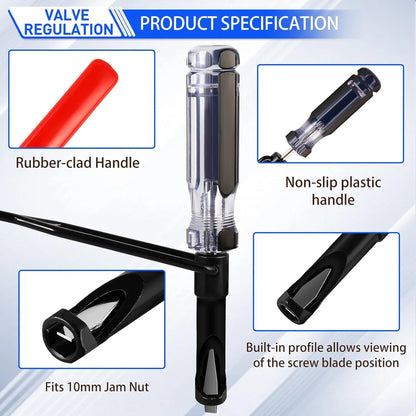 10mm Valve Adjustment Tool Jam Nut，Valve Lapping Guiding Removal Tool Compatible with Honda/Toyota/Japanese Auto Vehicle Engines