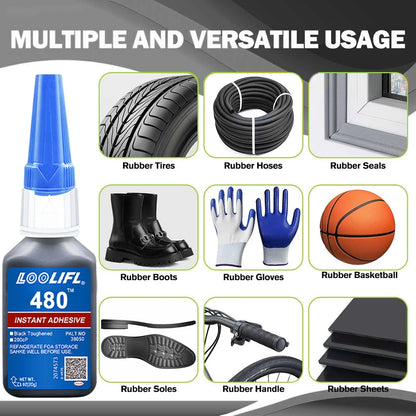 20g 480 Black Adhesive Is Suitable for Repairing Car Tires, Bumpers, and Plastic Parts. It Is a Universal High-Quality Adhesive