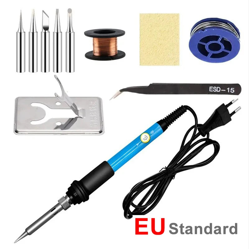 Adjustable Temperature Electric Soldering Iron 60W Electric Soldering Iron Welding Solder Repair Tool (Note Your Local voltage)