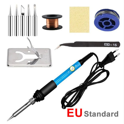Adjustable Temperature Electric Soldering Iron 60W Electric Soldering Iron Welding Solder Repair Tool (Note Your Local voltage)