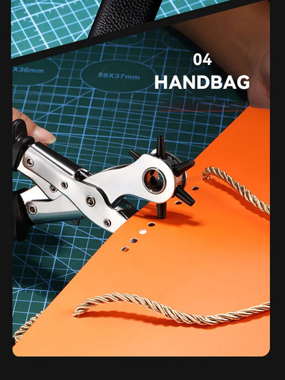 Leather Hole Punch Pliers Carbon Steel Multifunctional Belt Watch Strap Eyelet Puncher Handmade Craft Hardware Repair Tool